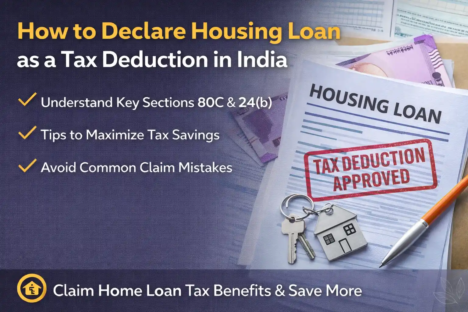 housing loan tax deduction India
