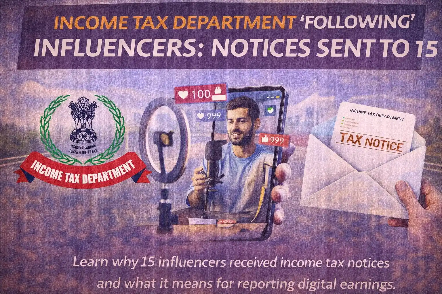income tax notice influencers India