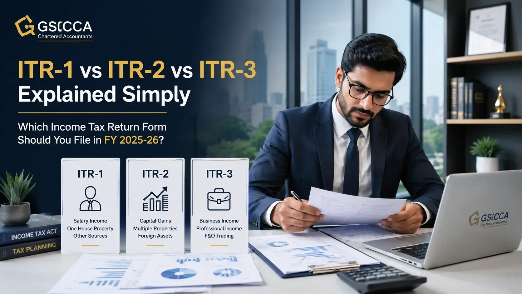 ITR-1 vs ITR-2 vs ITR-3 Explained Simply